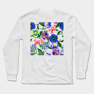 Pansy Delta Flora Long Sleeve T-Shirt